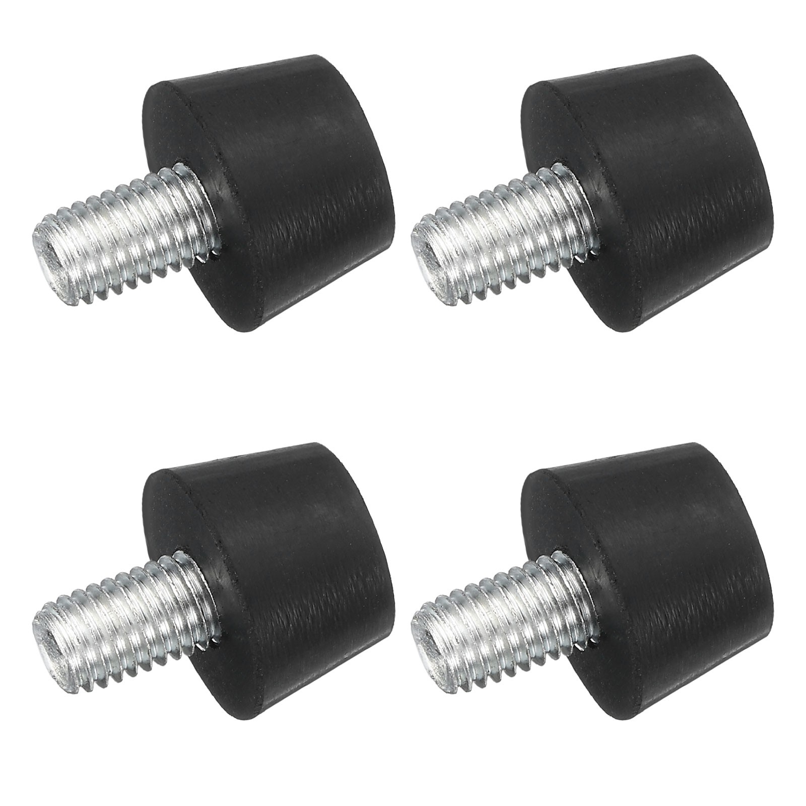 4Pcs Thread Levelling Feet 0.98″x0.71″ with M10x14mm Studs Black