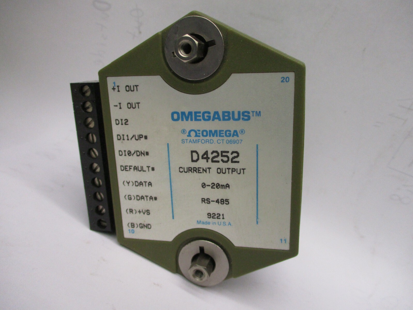 Current Output 0-20mA Omegabus D4252 RS-485 9221 A3729WVS