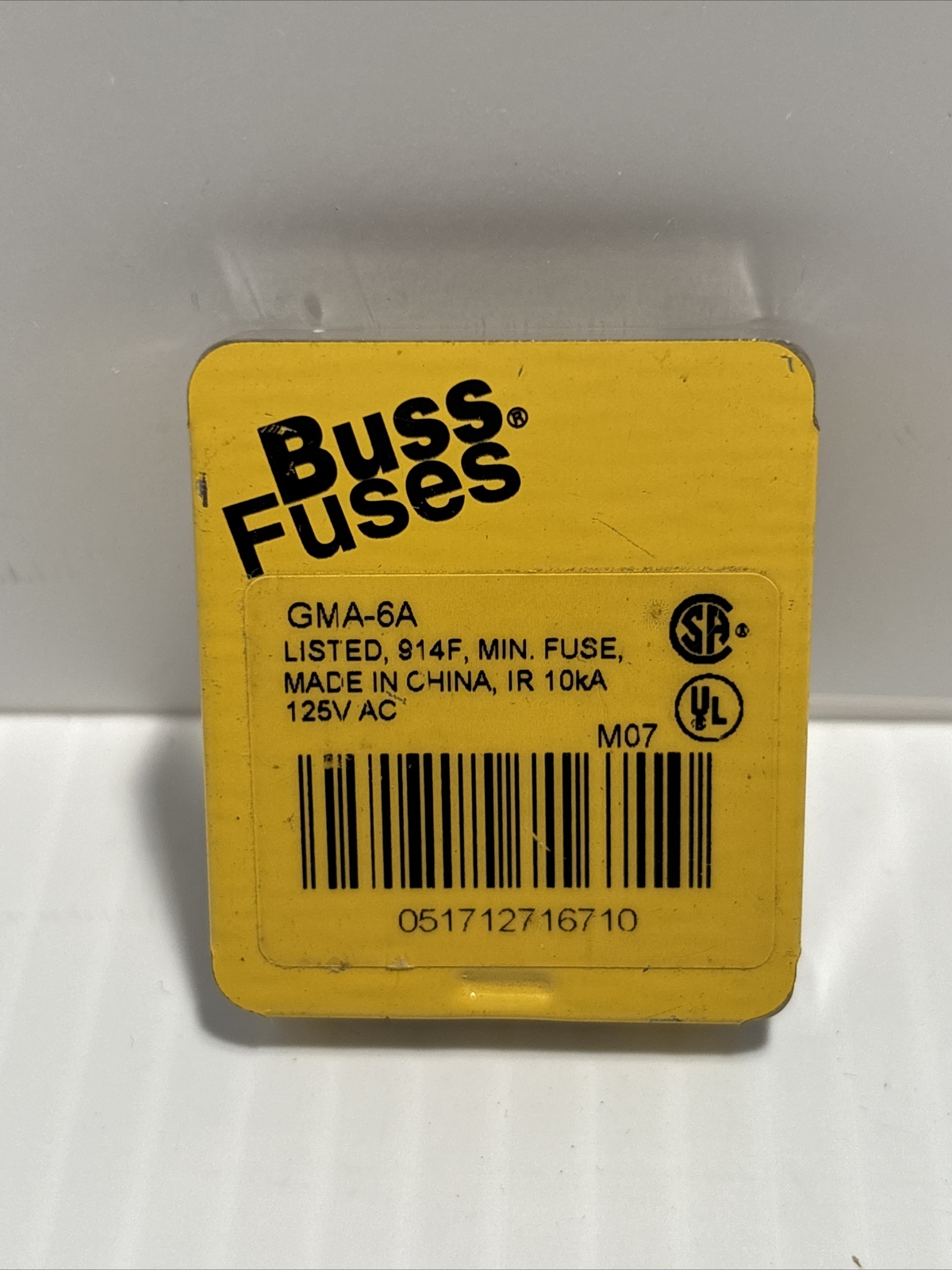 Buss GMA-6A Bussmann Fuse Cross Ref 6F106 Fine Wire Element (Pack of 5) (12)