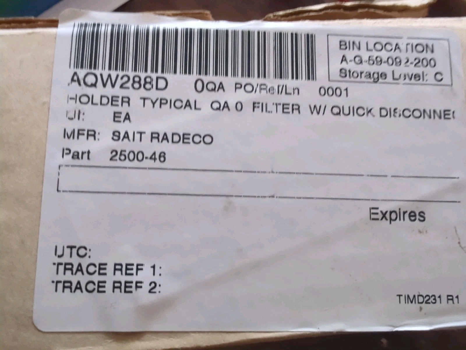 SAIT RADeCO Hi Volume Air Sample Filter Holder 2500-46 , have multiple