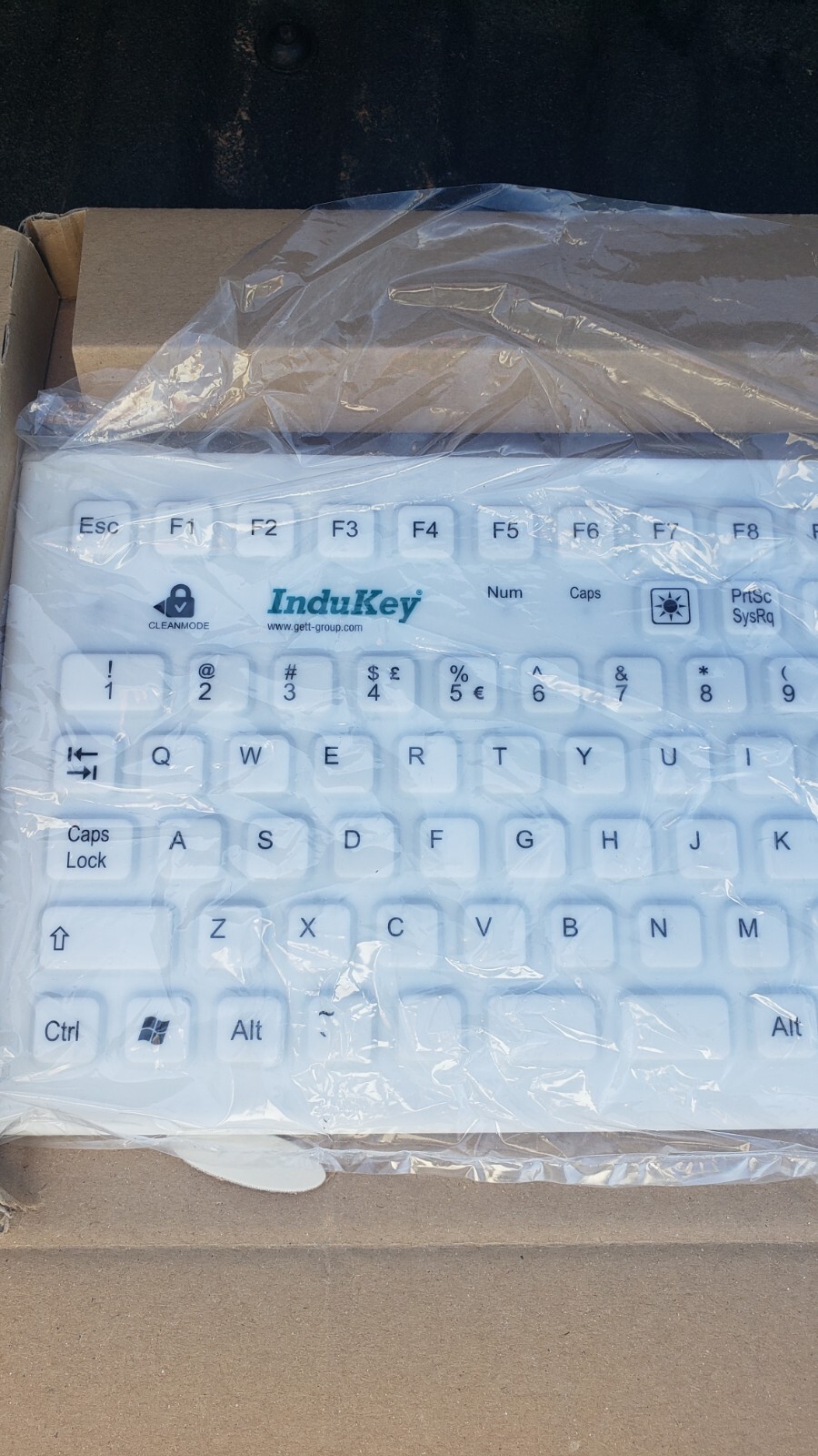 GETT INDUKEY KG23205 InduProof Pro Keyboard USB Wired Backlit Made Germany Wh5