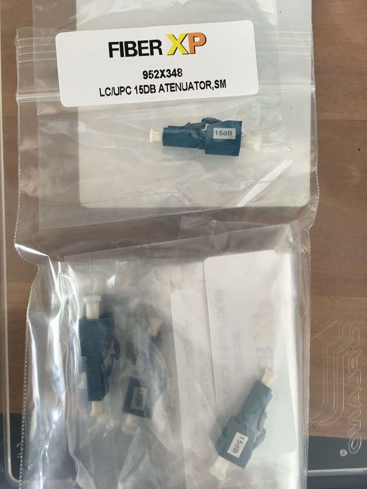 NEW FiberXP 15dB Single Mode LC UPC Attenuator Part # 952X348 Model SPC-SM-LCU-1