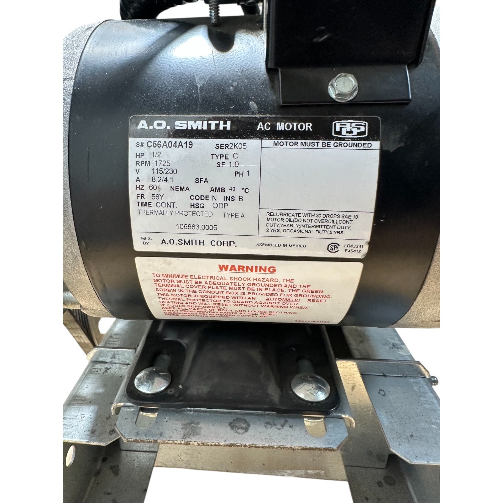 Overhead Door Model JST-511, 933334.1000 W/ A.O. Smith C56A04A19 AC Motor🔥