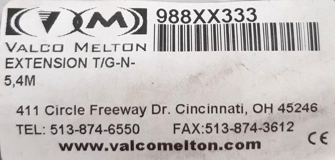Valco Melton 988XX333 Extension Cable