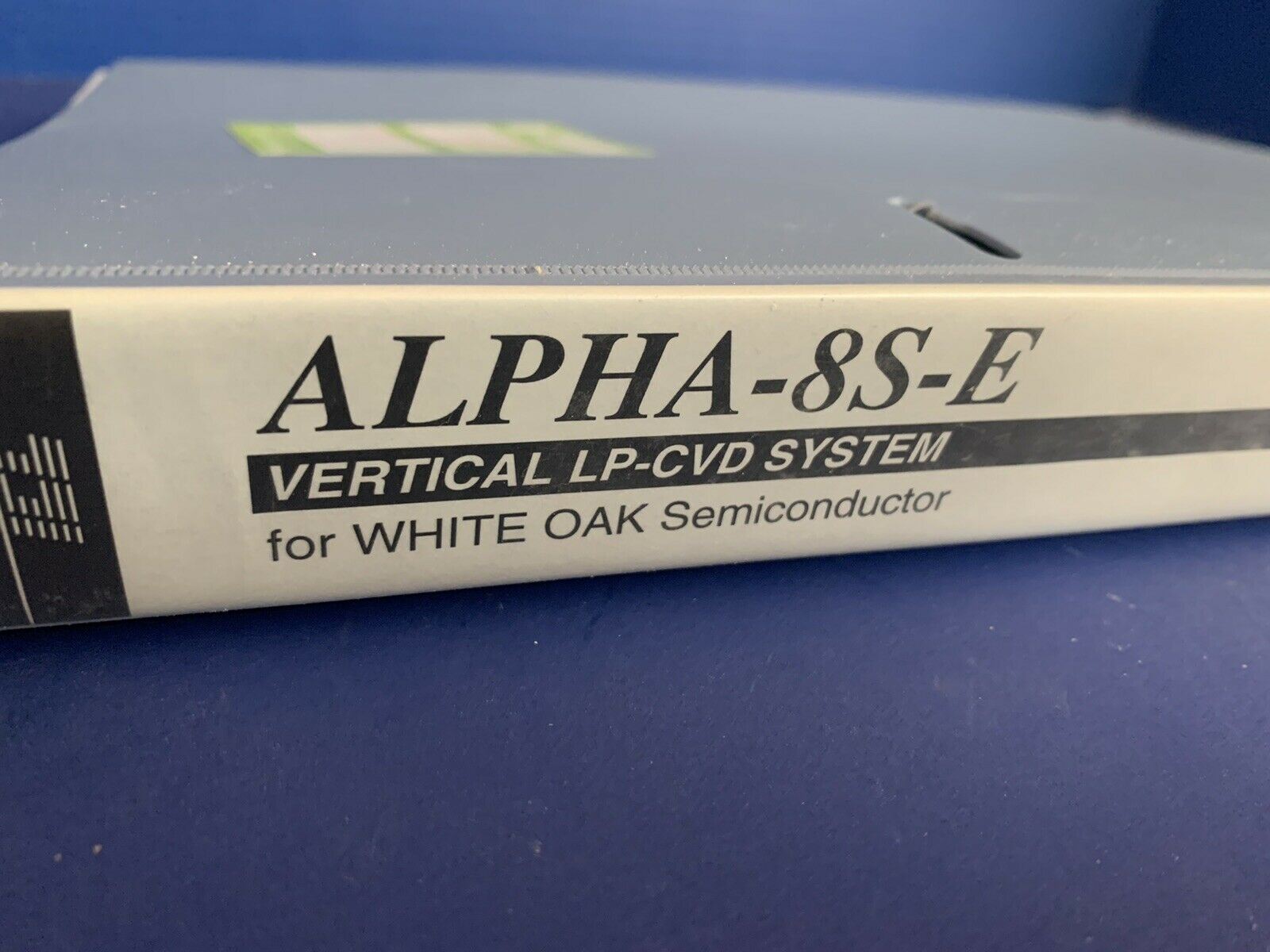 Tokyo Electron ALPHA-8S-E Vertical LP-CVD Hardware Manual