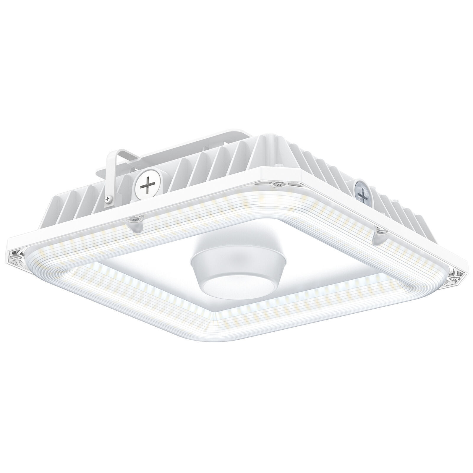LED Canopy Light 4.5-5.7K CCT 60W Commercial Parking Lot Gas Station Lamp IP65
