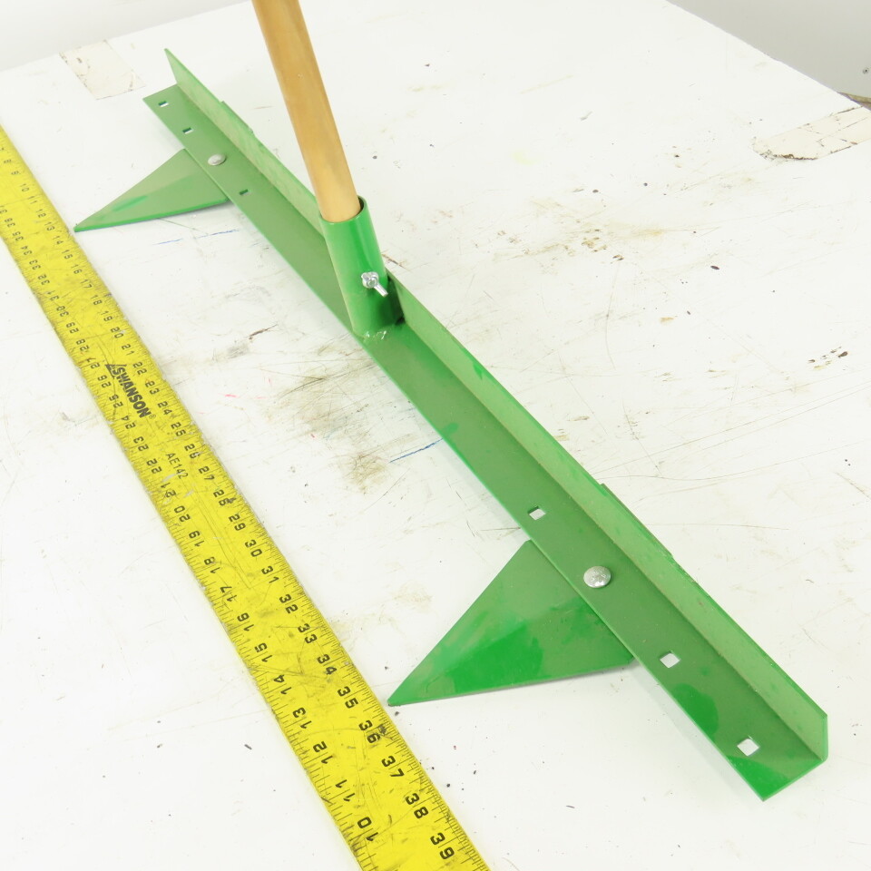 Green Aluminum 2 Row Planting Pointed Hoe Garden Tool Furrow Maker W/56″ Handle