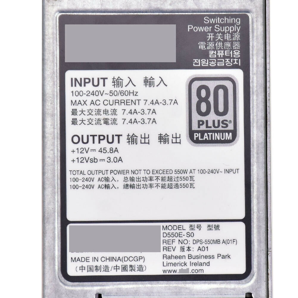 550W D550E-S0 RYMG6 M95X4 DPS-550MB For DELL R320 R420 Server Power Supply
