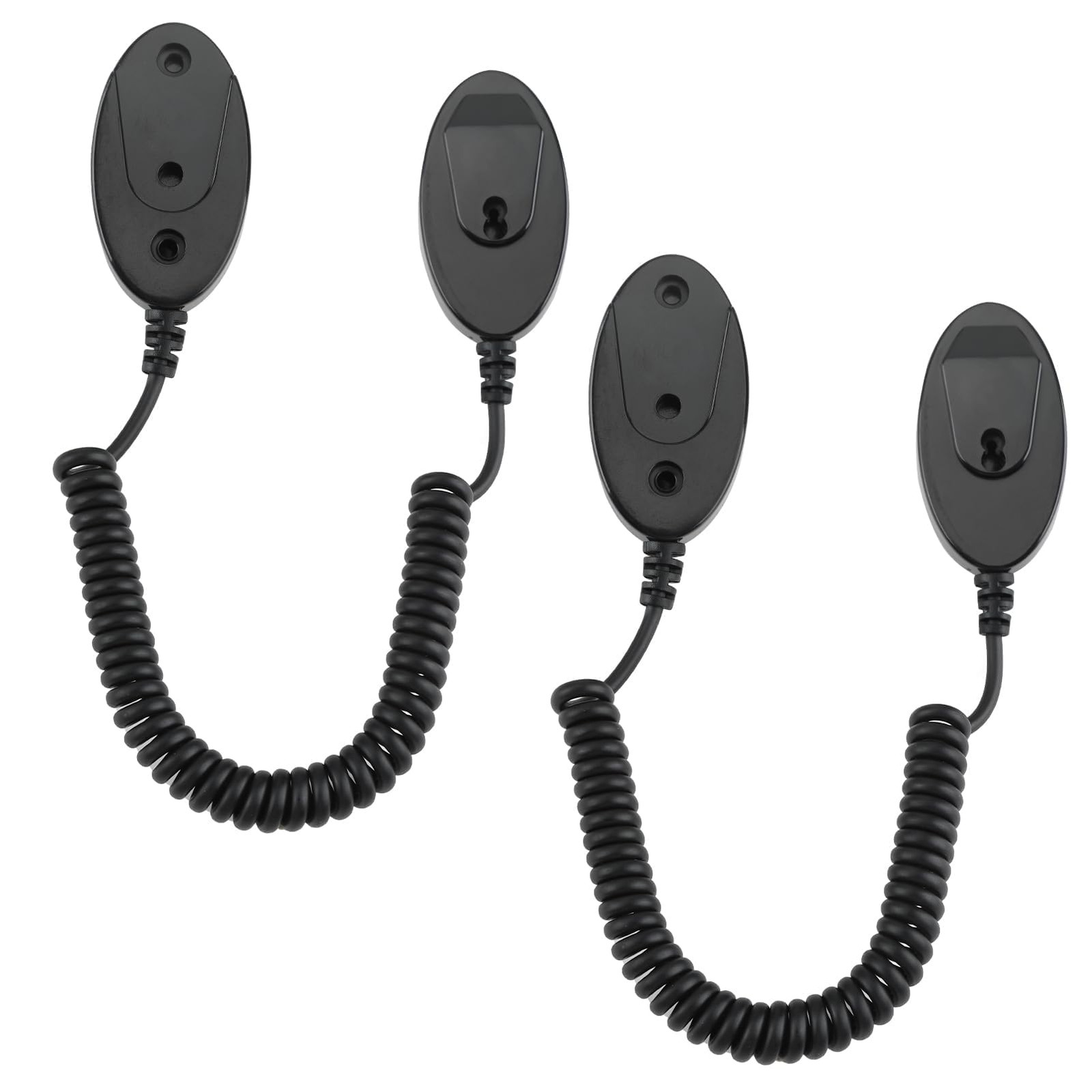 Magnetic Remote Leash Control Holder with Security Cable, S, 2Pcs Black