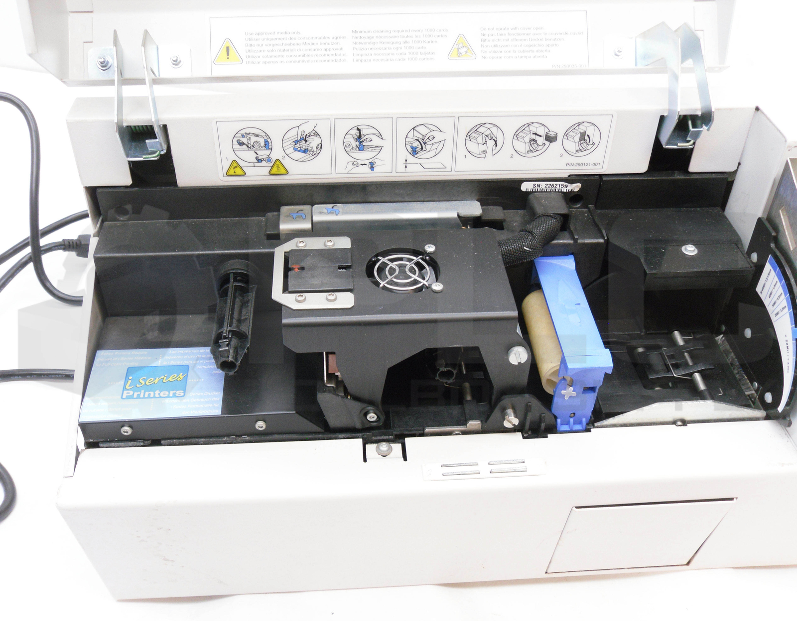 ZEBRA P420I-0000C CARD PRINTER 110-230VAC 0.8-0.4A 50-60HZ P420I *POWERS ON*