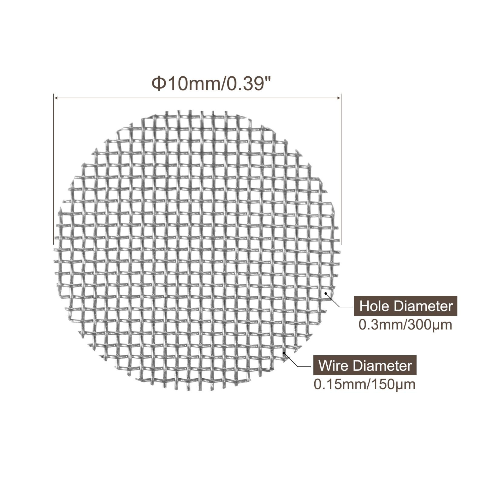 100pcs Pipe Screen Stainless Steel Screens 9.5mm Diameter for Pipe Filter