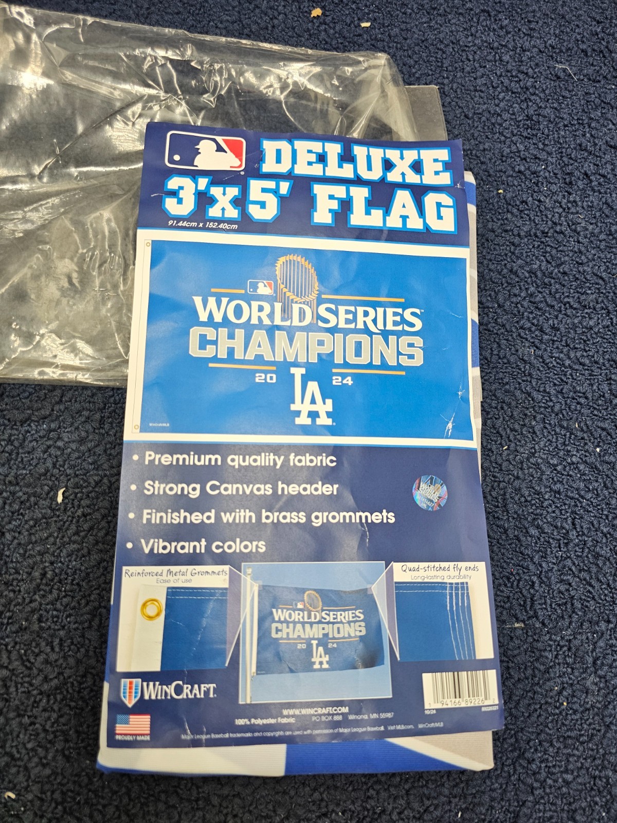 (QTY 2) Wincraft 89226321 3′ x 5′ Deluxe Flag World Series Los Angeles 2024