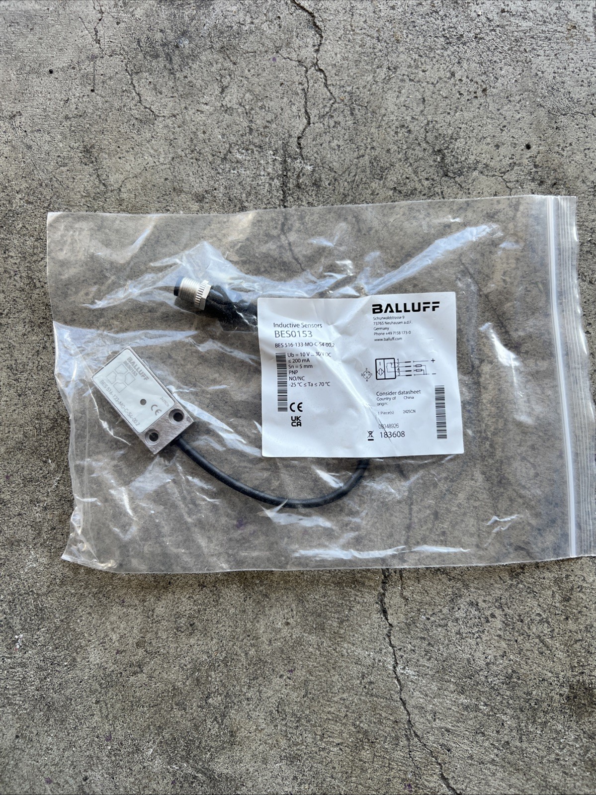 BALLUFF BES-516–133-MO-C-S4-00.2 BES0153 NSNB