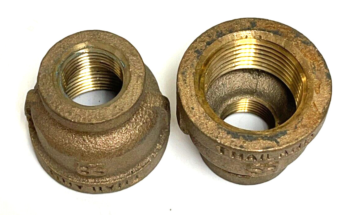 MERIT BRASS 3/4″ X 3/8″ BRASS BELL HOUSE REDUCER COUPLING *LOT OF 2*