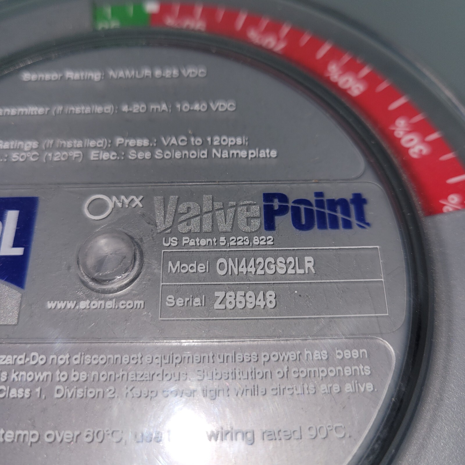 Stonel Onyx Valve Point ON442GS2LR Control Valve (B125)