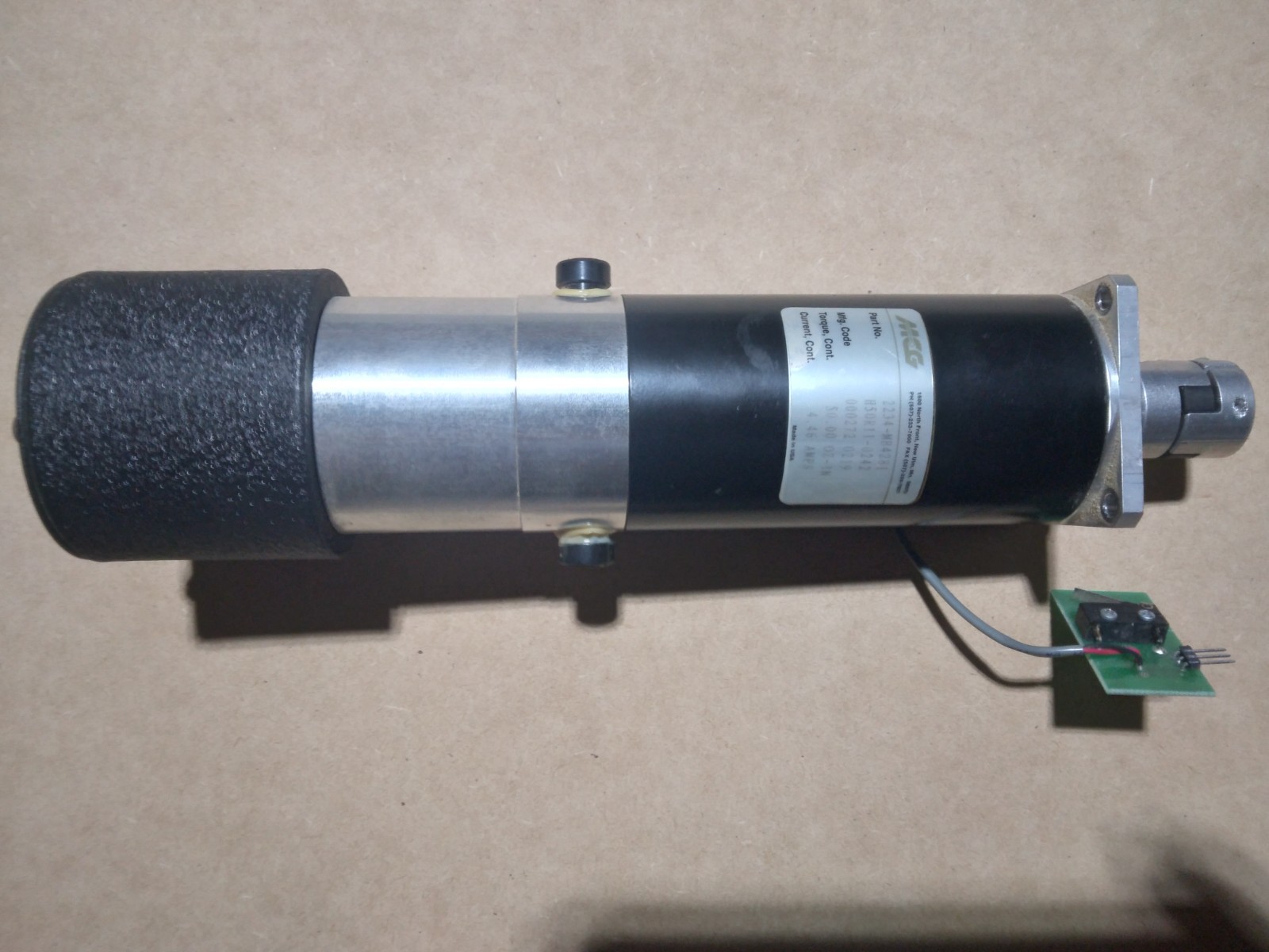 MCG Servo Motor and Encoder Part # 2234-MB4281 H50R11-0242 from Techno Isel Mill