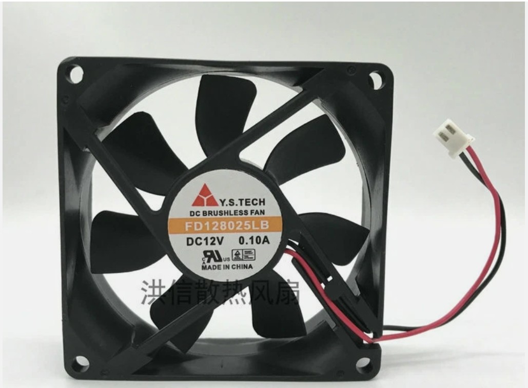 1 PCS Y.S.TECH Fan FD128025LB DC12V 0.10A 8025 80*25MM 2 Pin