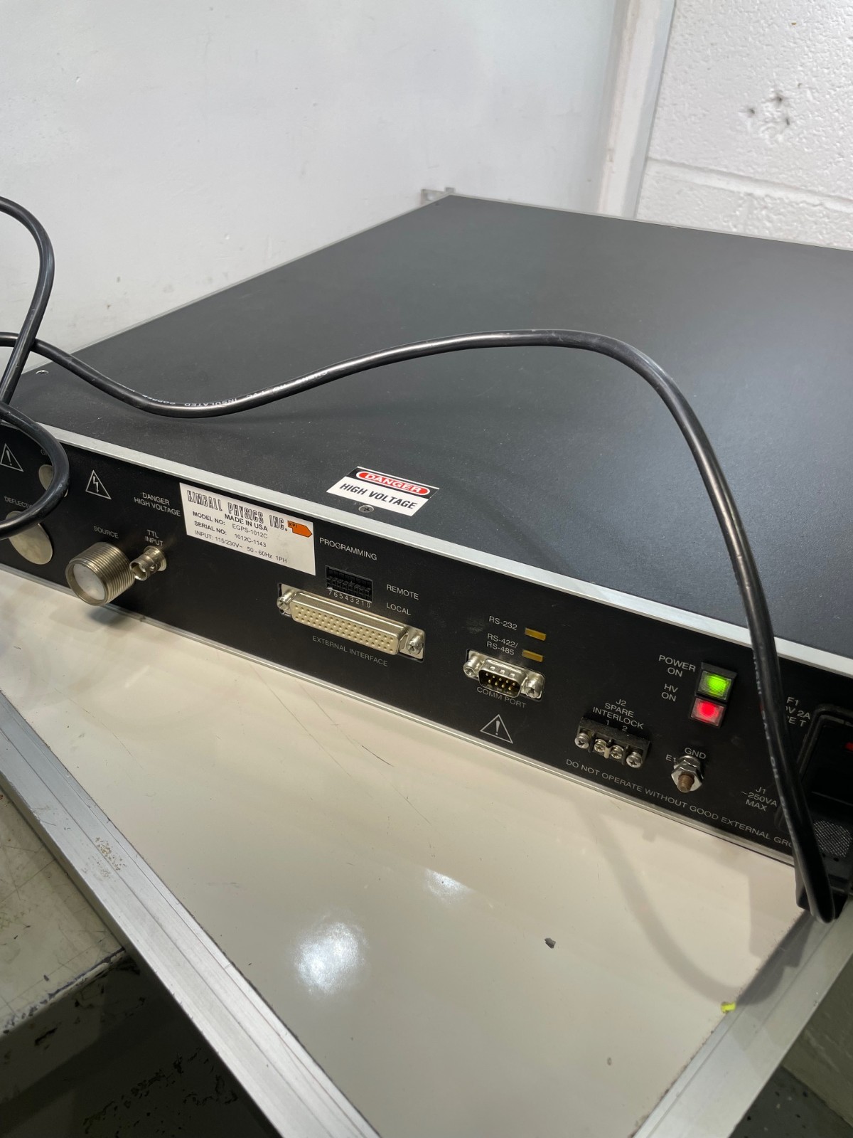 KPI Kimball Physics EGPS-1012C UHV Low Energy Electron Gun Power Supply