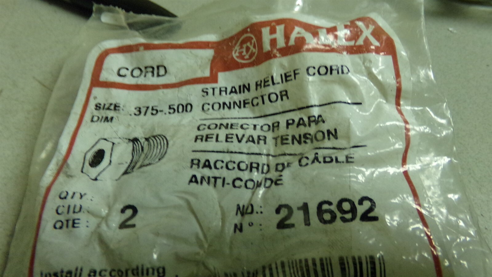 NEW Halex 21692 Connector 11339 .375-.5000 43Y8 51411 31692*FREE SHIPPING*