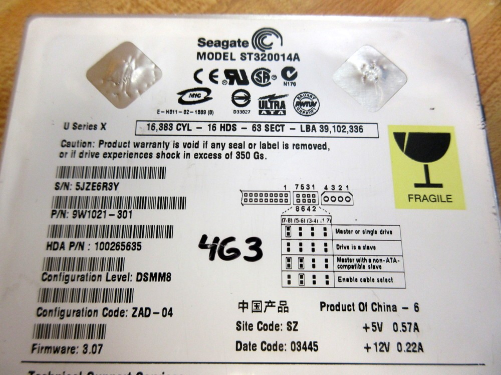 Seagate 9W1021-301 3.5″ HDD ST320014A