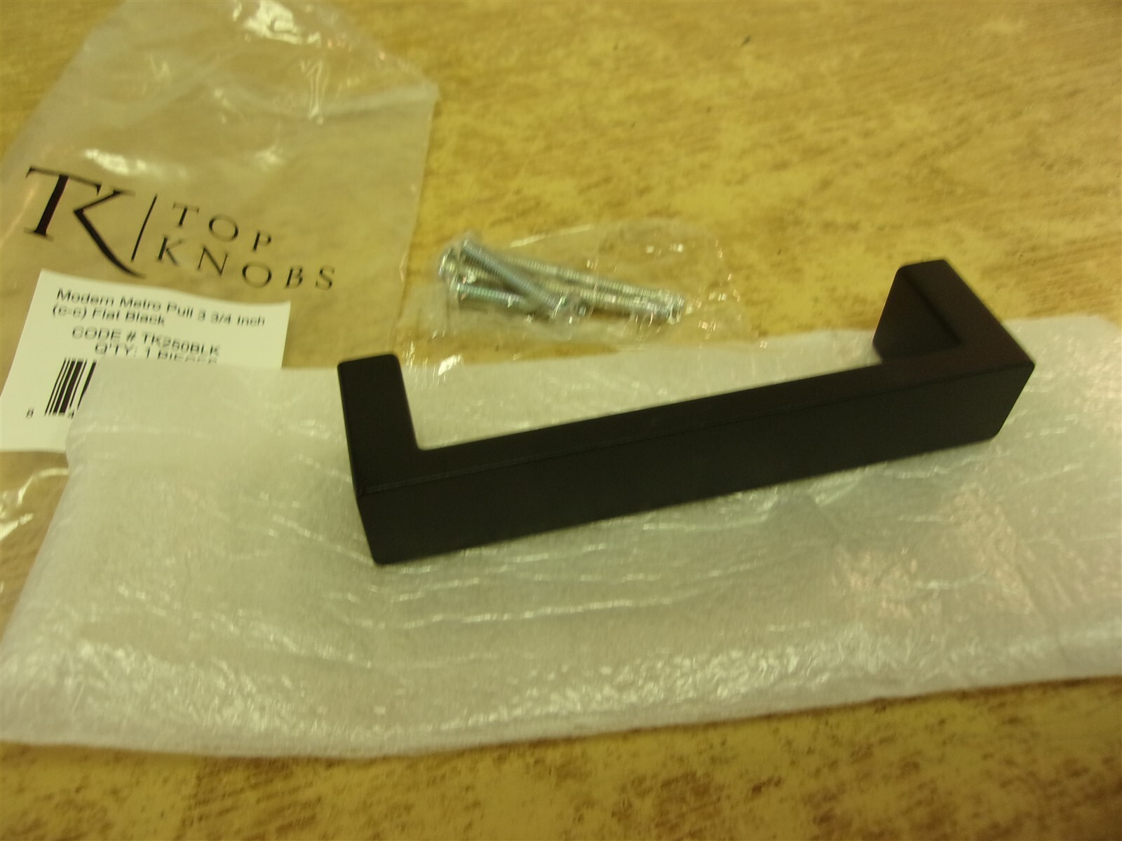 NEW Top Knob Modern Metre Pull Flat Black 3-3/4″ *FREE SHIPPING*