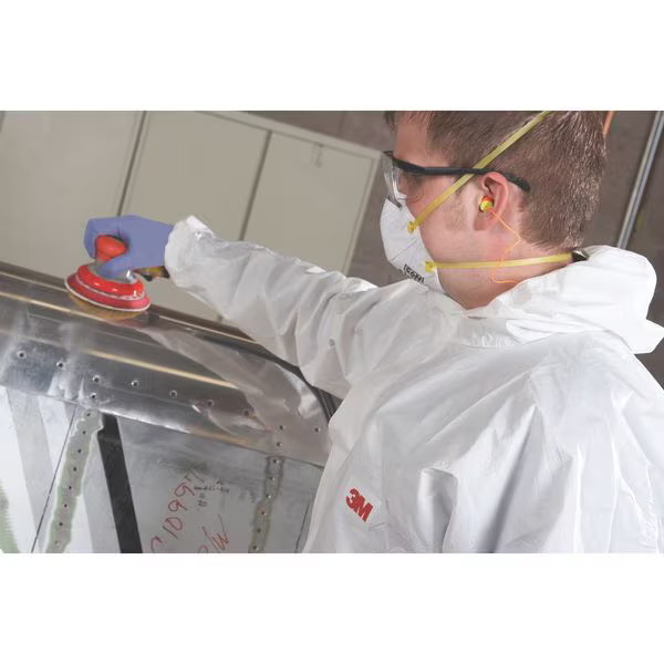 3m Hooded Disposable Coveralls, 2XL, White, Microporous Laminate 4510-XXL 3m