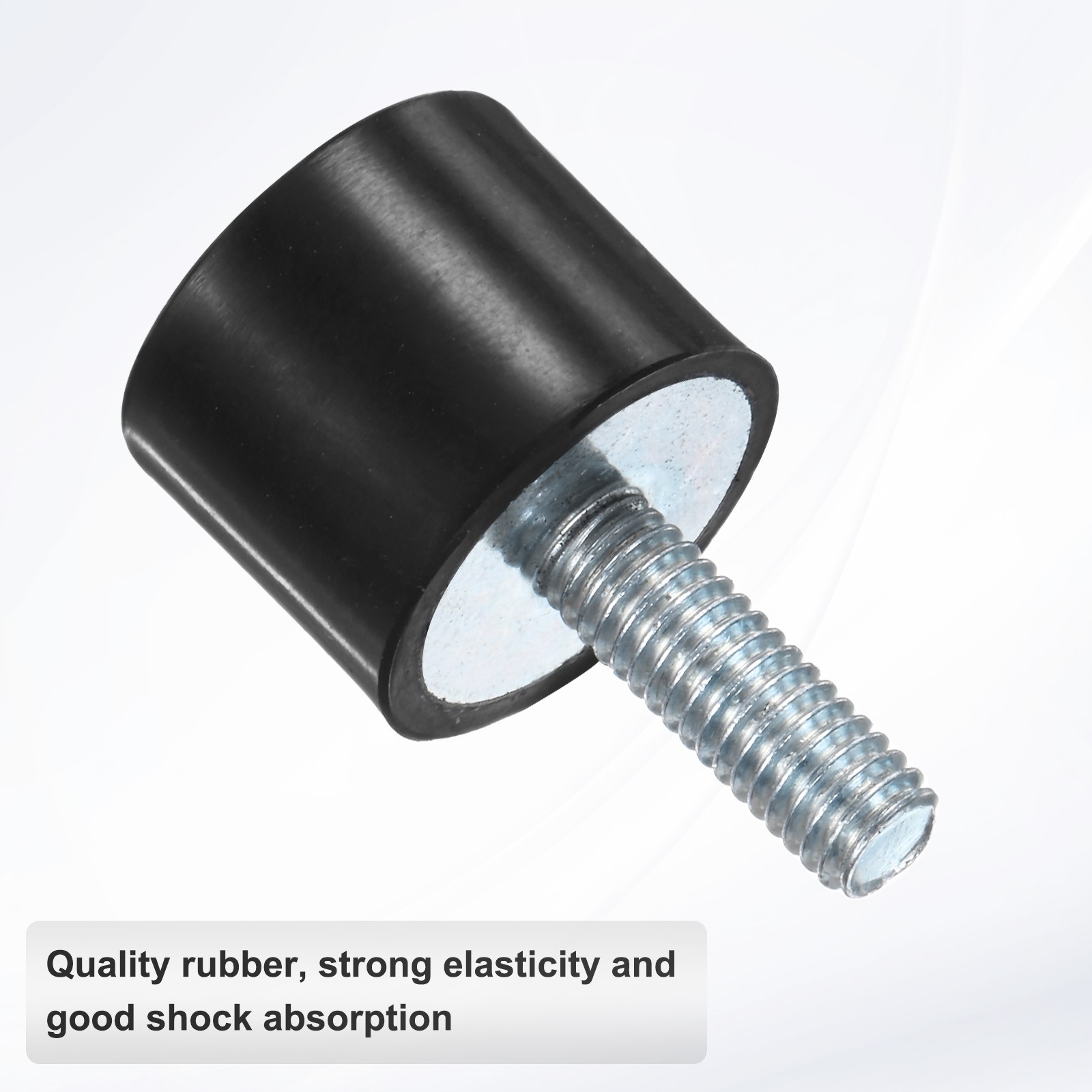4-Pack Rubber Mounts with M6 x 18mm Studs Male D20mmxH15mm