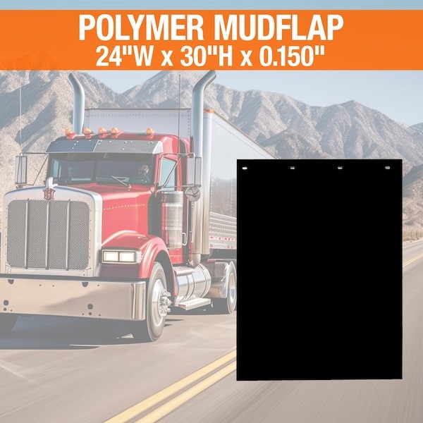 Buyers Products Rc30ppbpkgd Mudflaps, 30 In X 24 In, Polymer, Black, 1 Pr