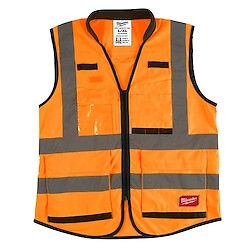 Milwaukee 48-73-5052 High Visibility Orange Performance Safety Vest – L/XL