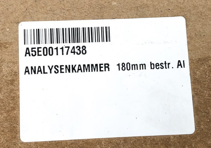 New Siemens A5E00117438 Analysis Chamber 180mm Aluminum C79451-A3462-B131