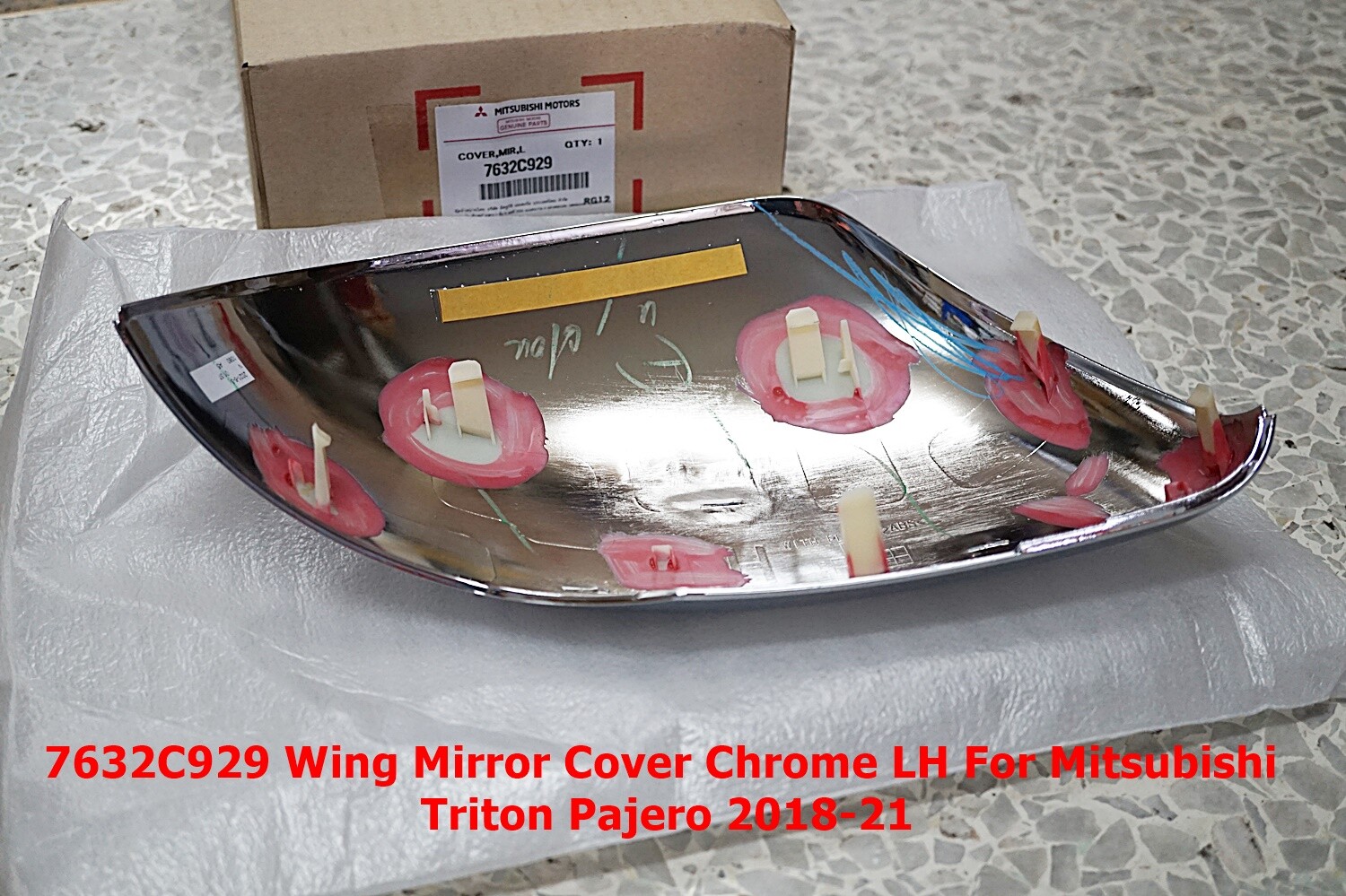 7632C929 Chrome Mirror Cover LH For Mitsubishi Pajero Sport 2018-21