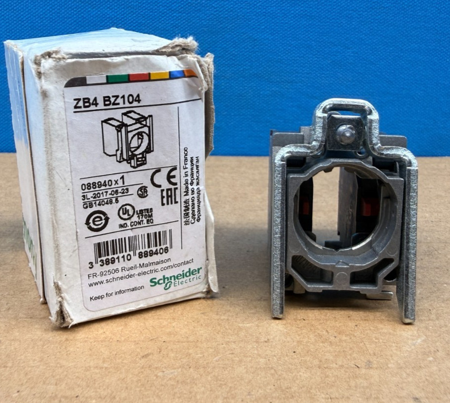 Genuine Schneider Electric ZB4BZ104 Harmony 22mm 2NC Contact Block Mounting