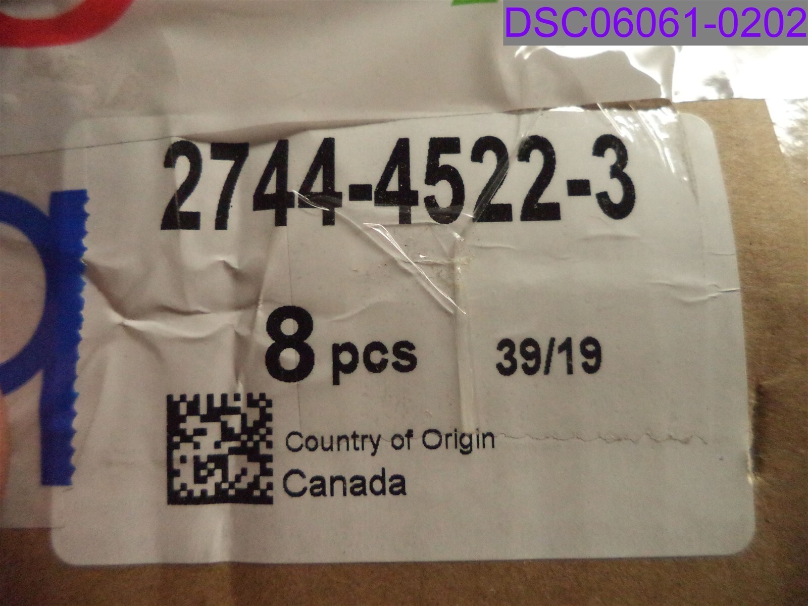 Qty = 8: 2744-4522-3