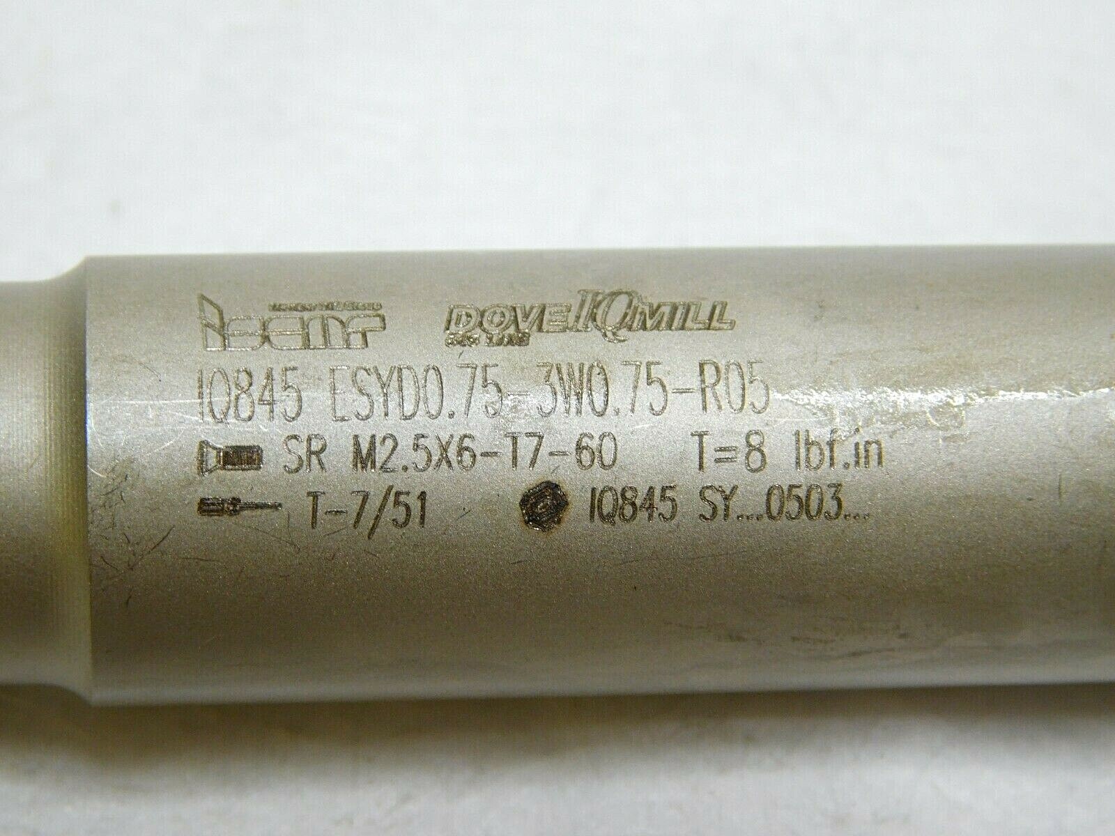 Iscar DOVEIQMILL Indexable End Mill 0.96″CD IQ845 ESYD0.75-3W0.75-R05 3106693
