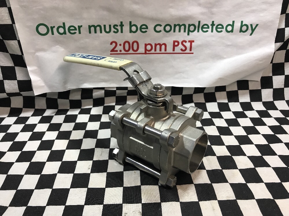 Sam-Flow 1-1/2″ Socket Weld Ball Valve 1000 WOG, CF8M, SHIPSAMEDAY#1375B1