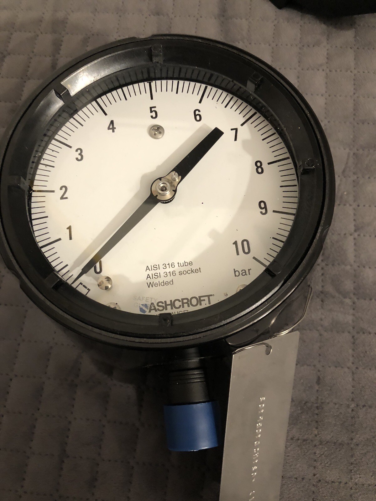 ASHCROFT DURAGAUGE 0 – 10 2 Gauges Bar Aisi 316 Tube Socket Welded 8416 USA 1C