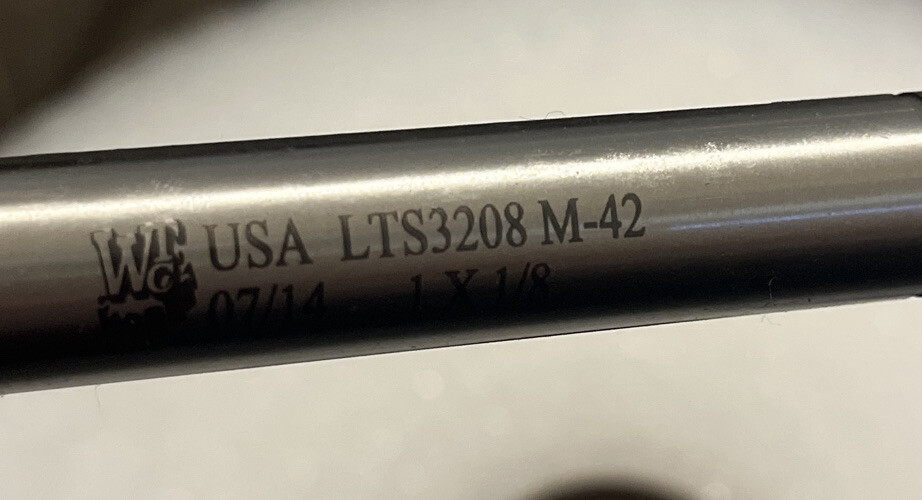 Made in USA Whitney Tool LTS3208 M-42, 07/14, 1 X 1/8