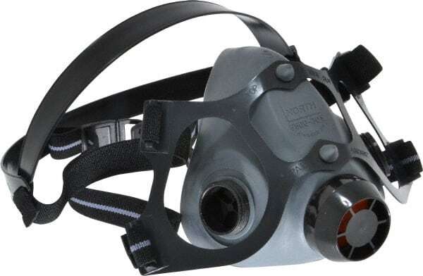 North 550030S Half Facepiece Respirator: Elastomer, Threaded, Small –