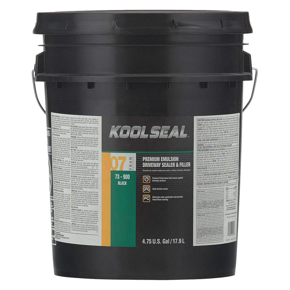 KOOL SEAL KS0073900-20 Asphalt Sealer,Pail,Black,5 gal 36MV64