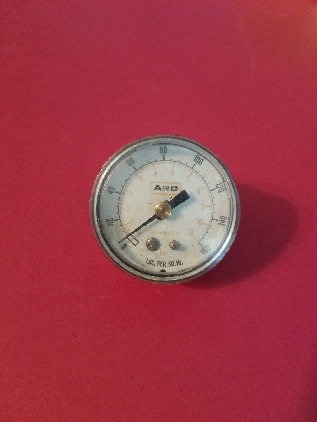 ARO 0-160 PRESSURE GAUGE PSI, USED -FREE SHIPPING-