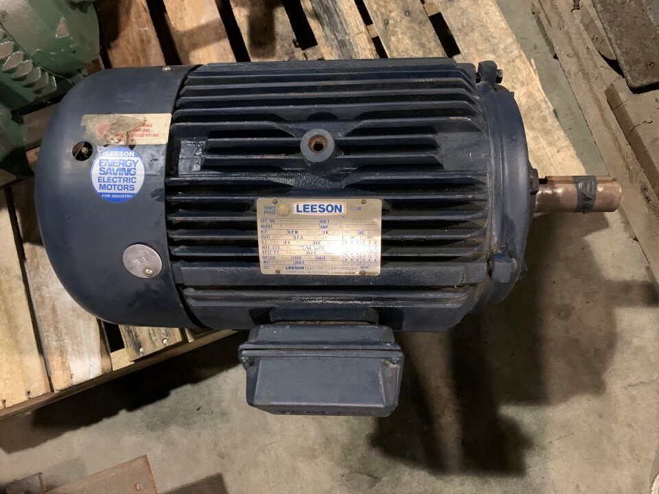 Leeson Motor Model: 256T34FB1 HP: 20 RPM: 3460 Shaft: 4 x 1 5/8 Frame: 256T