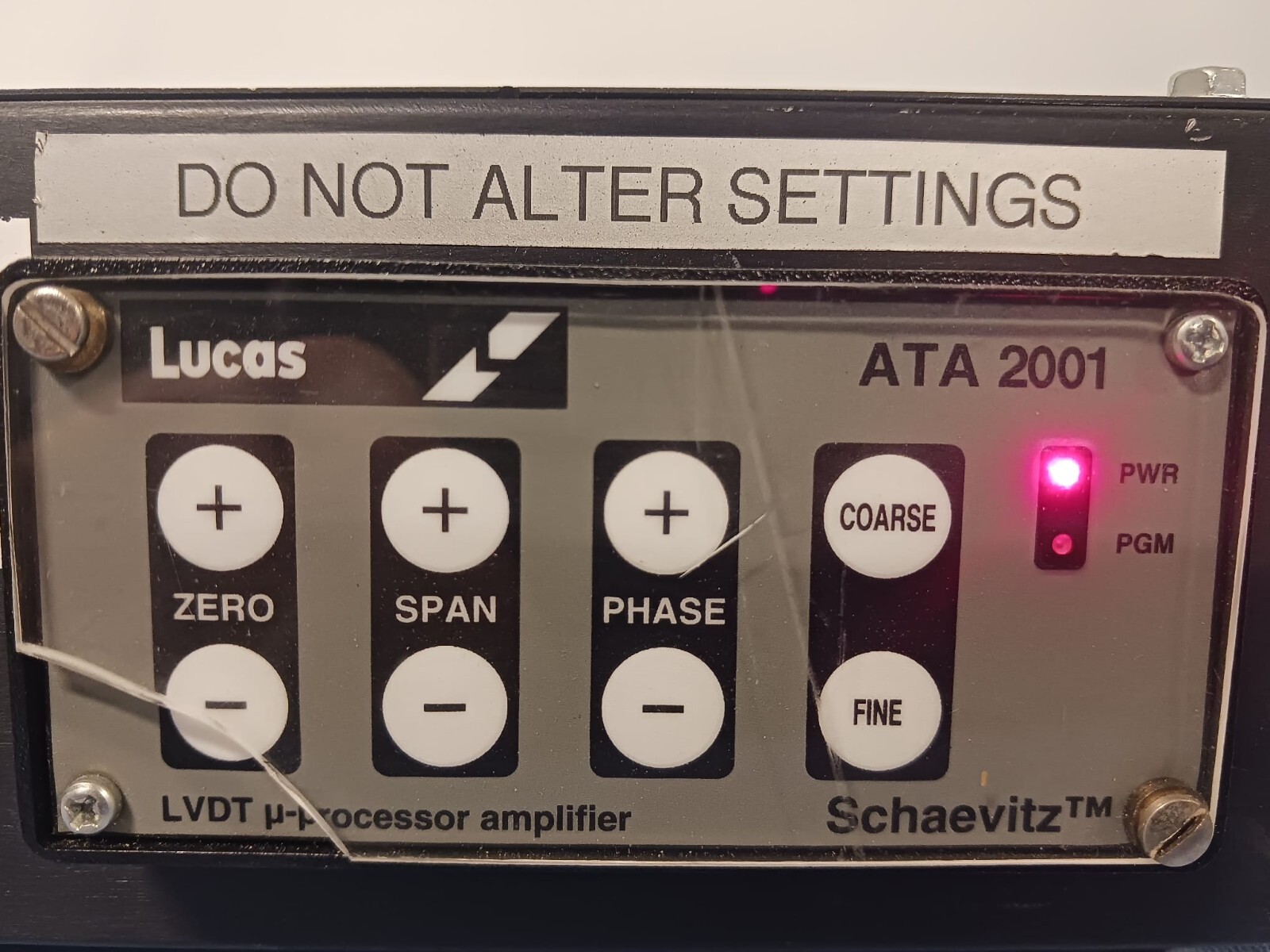 ADA Health/Schaevitz Lucas ATA 2001 LVDT Signal Conditioner Processor Amplifier