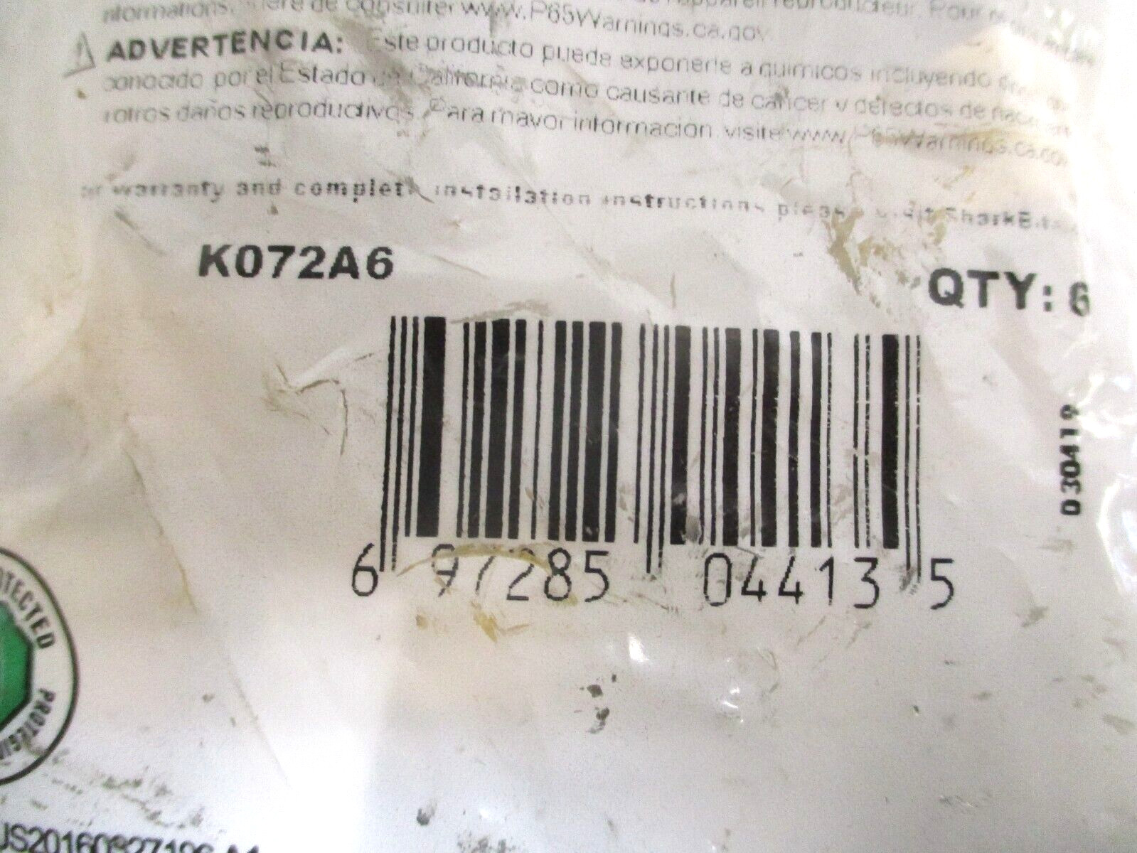 SHARKBITE , EVOPEX , K072A6, 1/2″ X 1/2″ FNPT ADAPTER , LOT OF 12 , SURPLUS