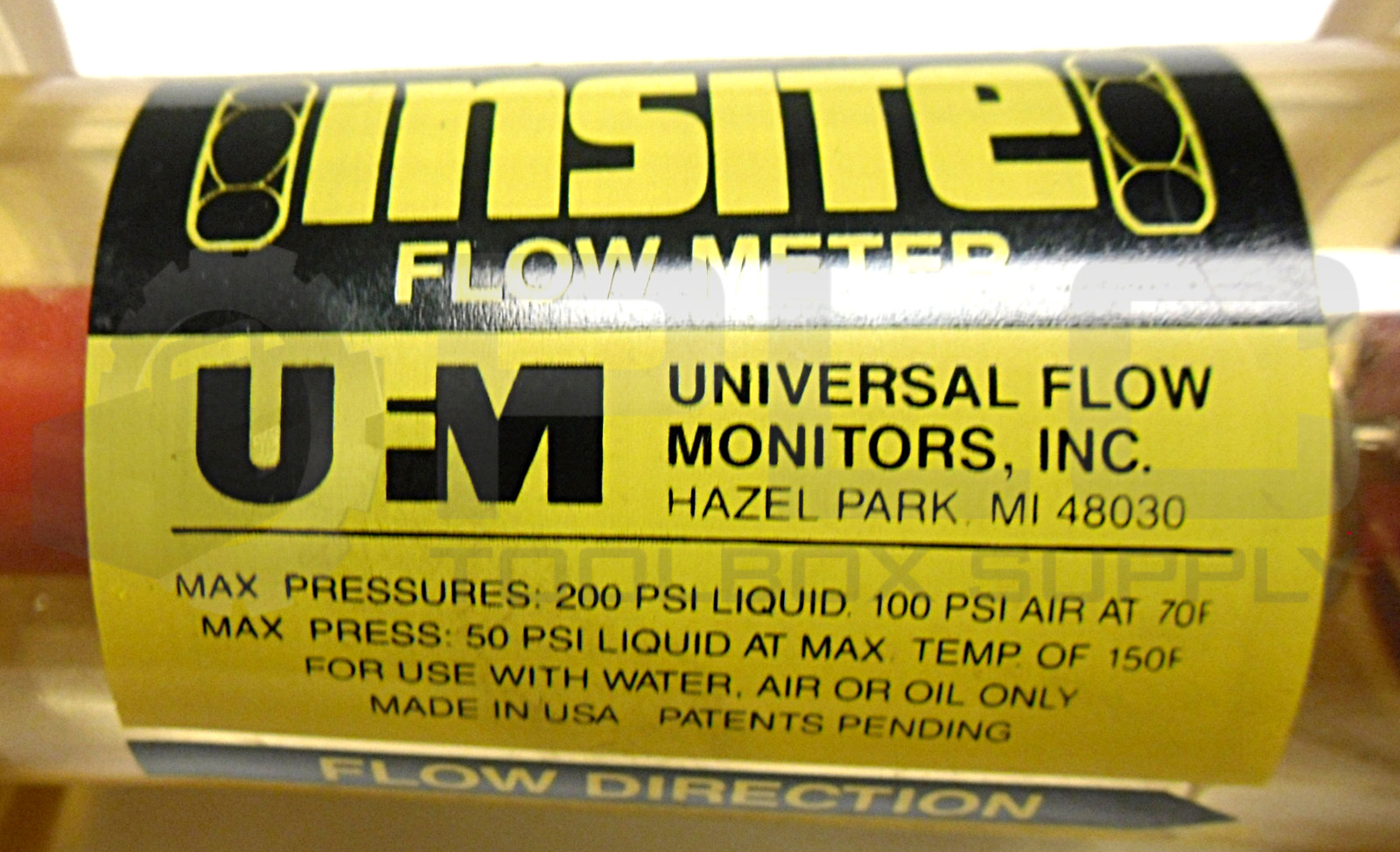 NEW INSITE UFM PX-30 FLOW METER 200 PSI LIQUID 100 PSI AIR