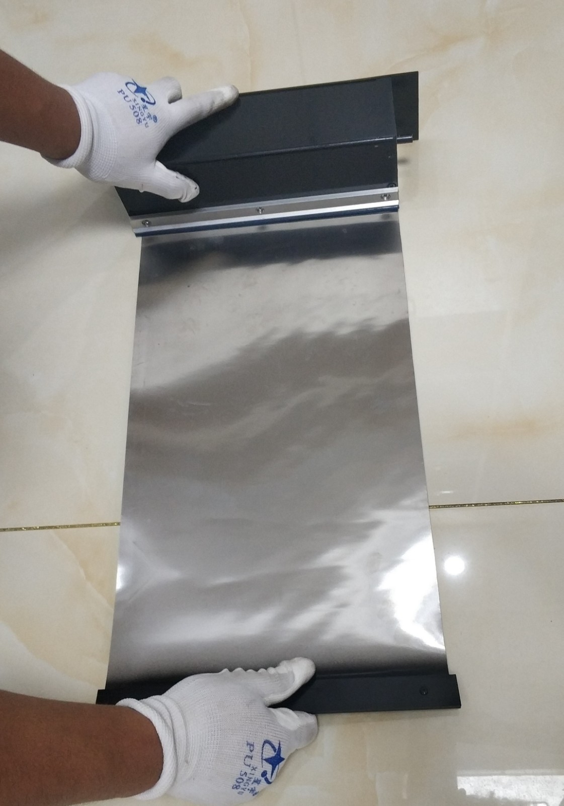 Box type Rolling curtain shield SS band cnc machine protection,W 500mm x L 800mm