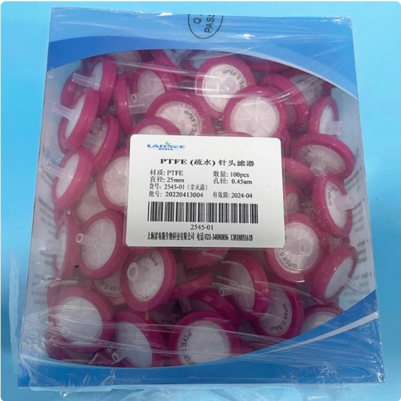 100PCS NEW FIT FOR Needle filter PTFE organic system 25mm * 0.45um 2545-01