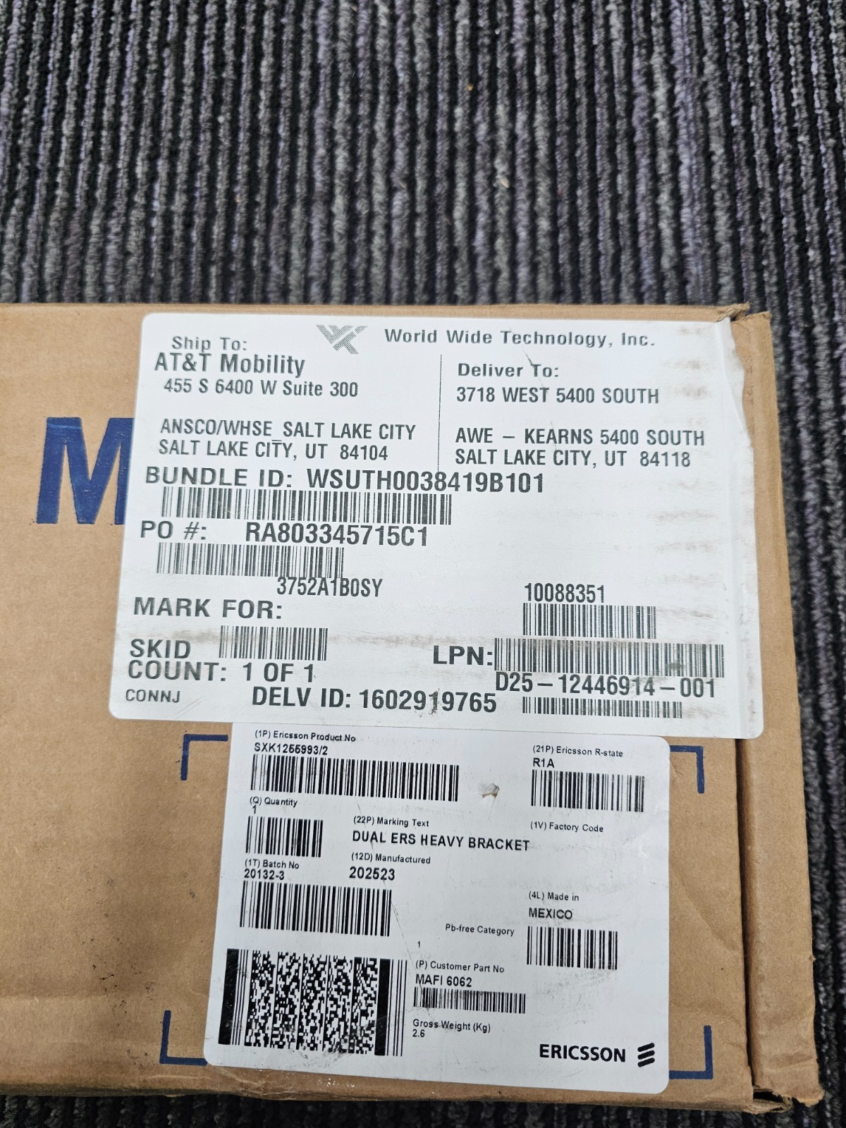 Ericsson SXK1255993/2 Dual ERS Heavy Bracket for Radio 4460