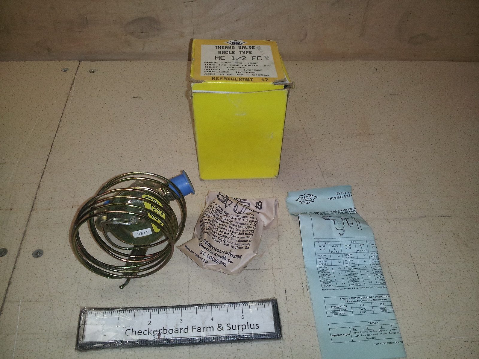 NOS Alco Thermal Expansion Valve HC 1/2 FC 5′ Tube 4820010509704