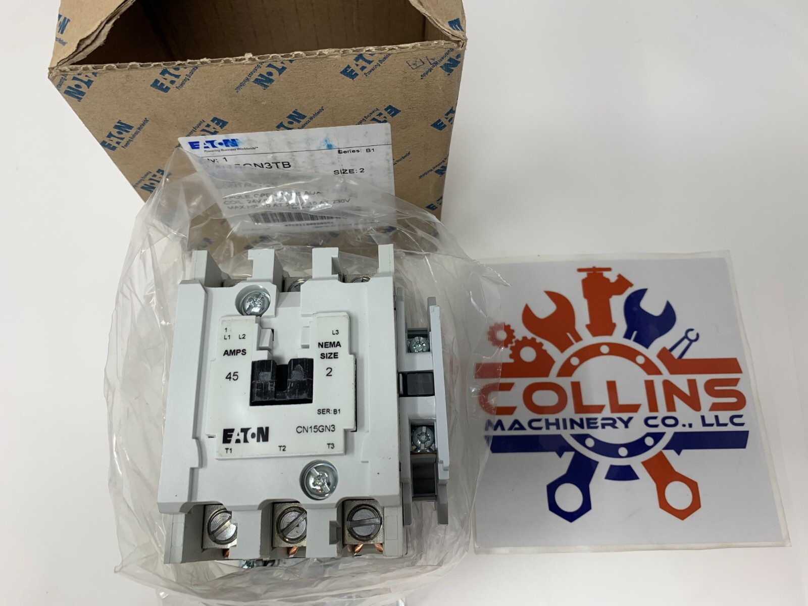 Eaton Cutler-Hammer CN15GN3TB Contactor NEMA Size 2 24VAC 3P 45A 25HP@460/575V