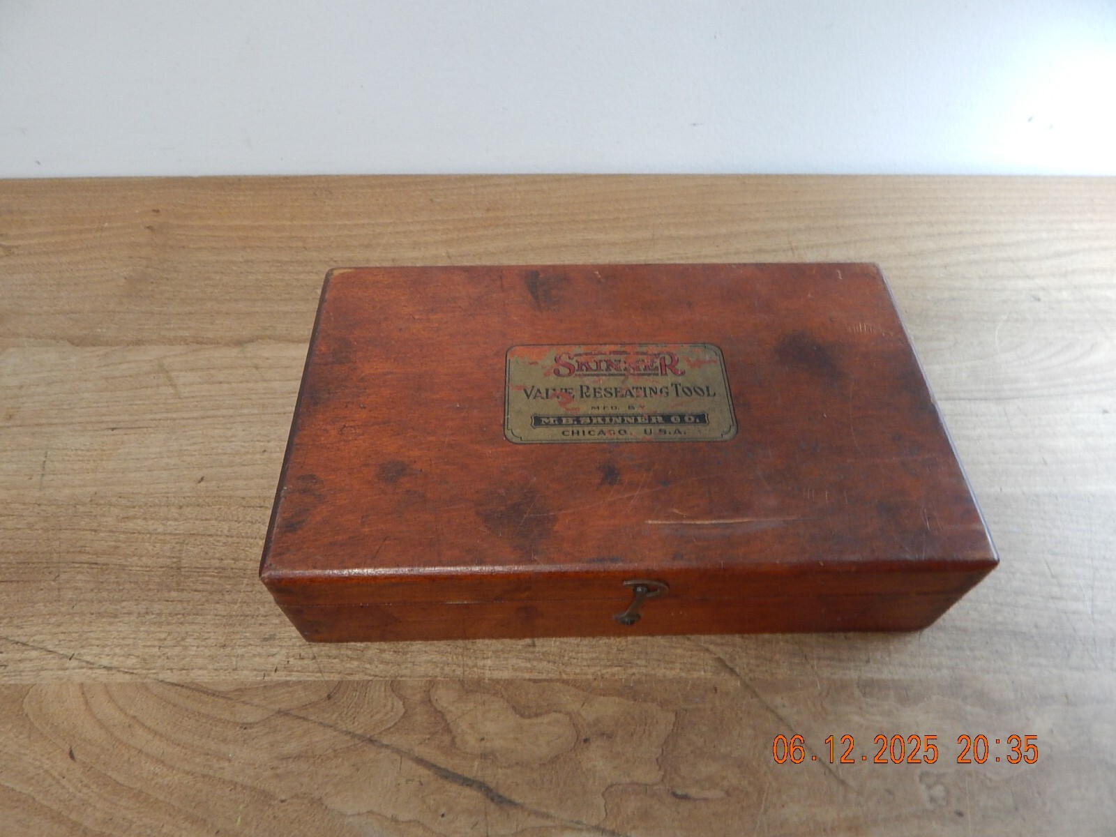 Vintage Skinner Company Wooden Tool Case – Motor Valve Resetter Tools INCOMPLETE